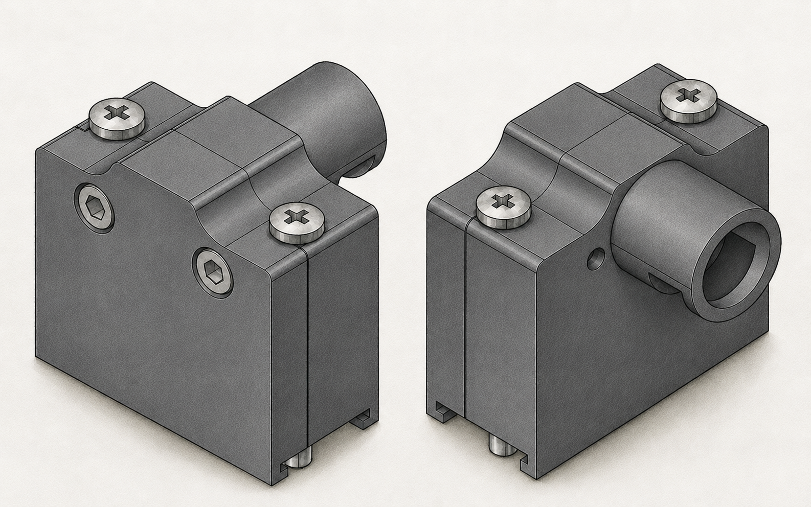 DE-9 / DB9 Low-Profile 90° D-Sub Backshell, Side-Entry, Nylon